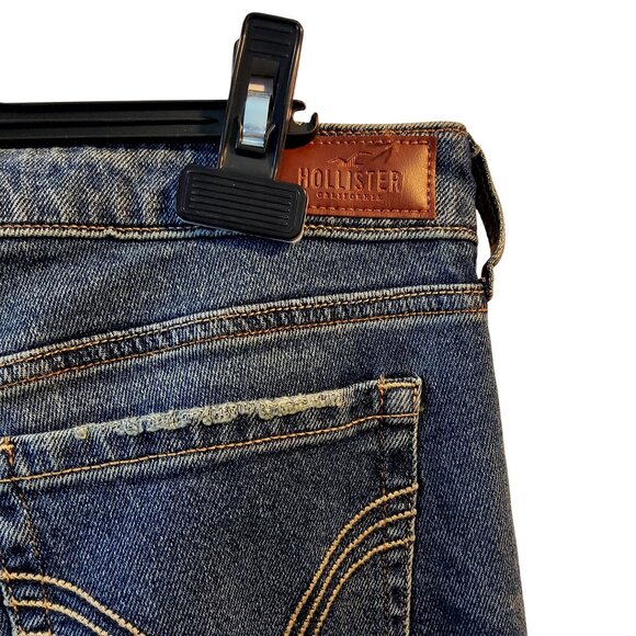 Hollister Womens  Classic five-pocket style Flare Jeans Blue Denim Size 6R - Picture 4 of 9